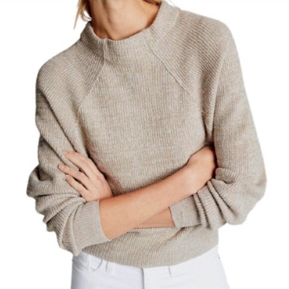 Free People Sweaters - Free People | Too Good Heathered Beige Cotton Knit Pullover Sweater | Size	Small